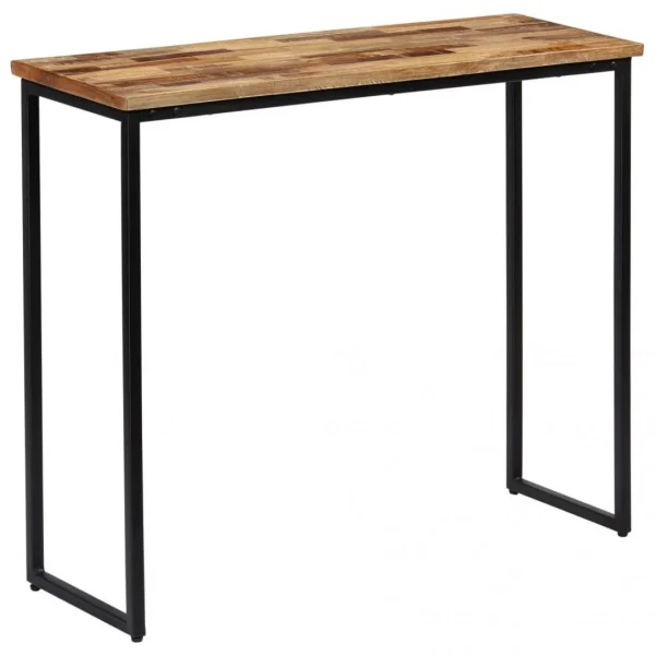 SANS MARQUE Table Console Teck Recyclé Massif 90 X 30 X 76 Cm – Brun – Tables – C… 1