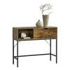 Table Console Tranemo 92 X 30 X 80 Cm Effet Bois Foncé Noir [en.casa] 19