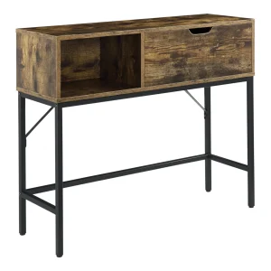 Table Console Tranemo 92 X 30 X 80 Cm Effet Bois Foncé Noir [en.casa] 11