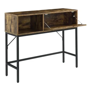 Table Console Tranemo 92 X 30 X 80 Cm Effet Bois Foncé Noir [en.casa] 15