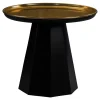 Table D’appoint 45x45x50 Cm Noir/or En Fer Et Métal WOMO-Design 17