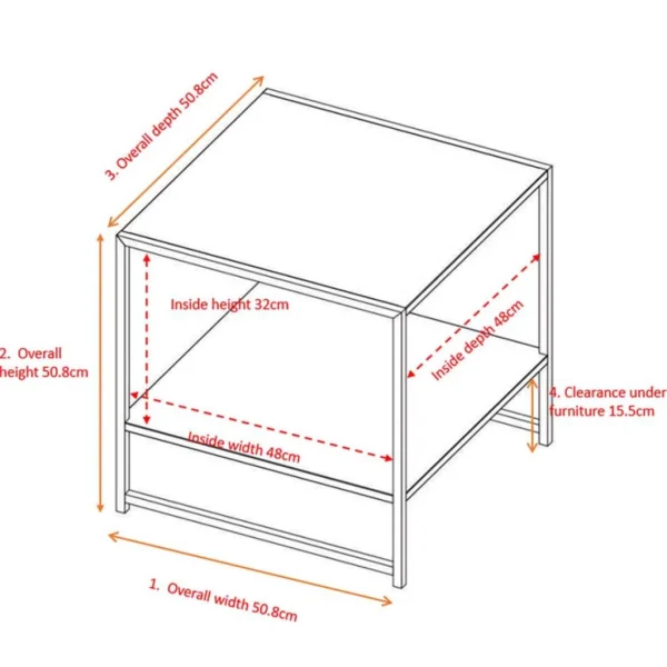 Venture Home Table D’appoint Avec étagère En Acier Staal. 4