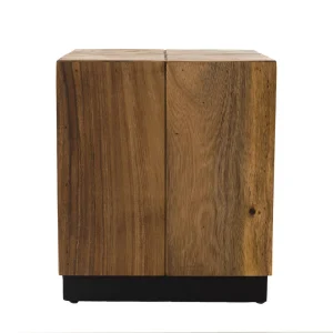 MACABANE Table D’appoint Carrée 38x38cm Bois Suar Madras 8