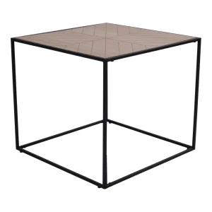 Pegane Table D’appoint Carrée En Bois Coloris Naturel – 50 X 50 X 45 Cm 7