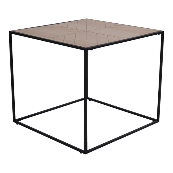 Pegane Table D’appoint Carrée En Bois Coloris Naturel – 50 X 50 X 45 Cm 3