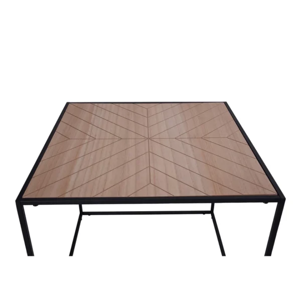 Pegane Table D’appoint Carrée En Bois Coloris Naturel – 50 X 50 X 45 Cm 4