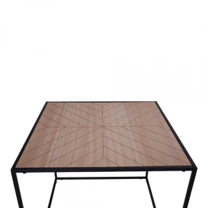 HOUSE NORDIC Table D’appoint Carrée En Bois Et Métal FREEMAN 9