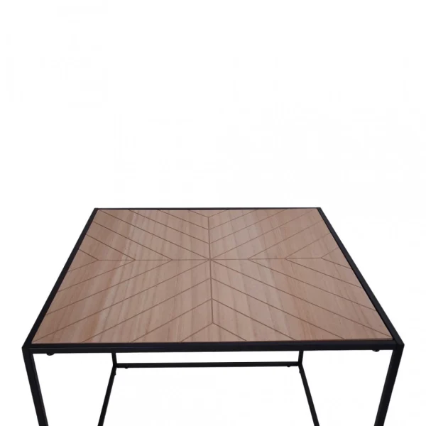 HOUSE NORDIC Table D’appoint Carrée En Bois Et Métal FREEMAN 4