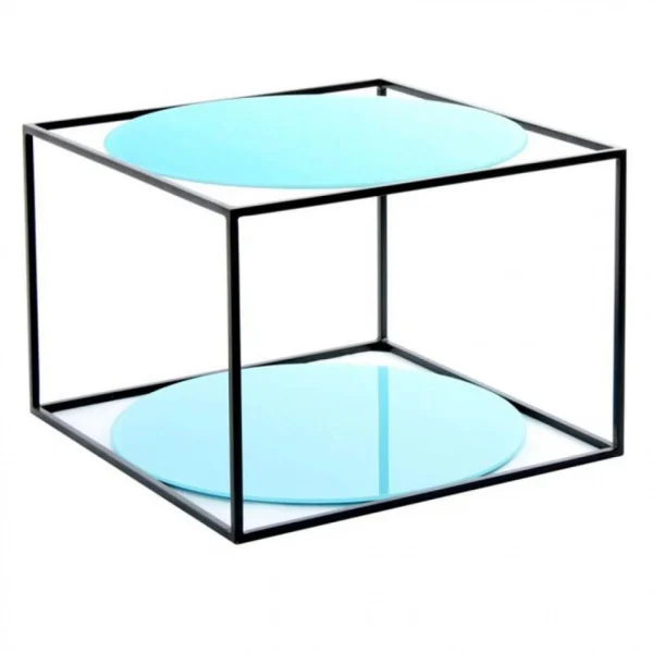 Paris Prix Table D’Appoint Design Cody 50cm Bleu & Noir 1