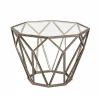 Paris Prix Table D’Appoint Design En Verre Nila 55cm Bronze 7