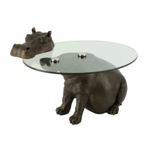 Paris Prix Table D’Appoint Design Hippopotame 64cm Bronze 8