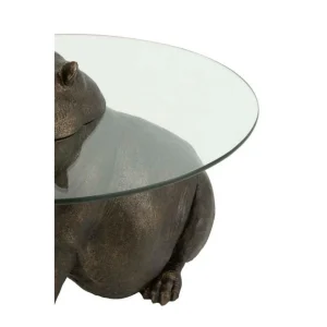 Paris Prix Table D’Appoint Design Hippopotame 64cm Bronze 10