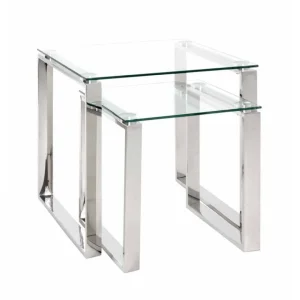 Paris Prix Table D’Appoint Design Hytin 45cm Argent 7