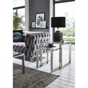 Paris Prix Table D’Appoint Design Hytin 45cm Argent 9