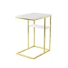 Paris Prix Table D’Appoint Design Maud 60cm Blanc & Or 17