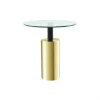 Paris Prix Table D’Appoint Design Rosanna 50cm Transparent & Or 5