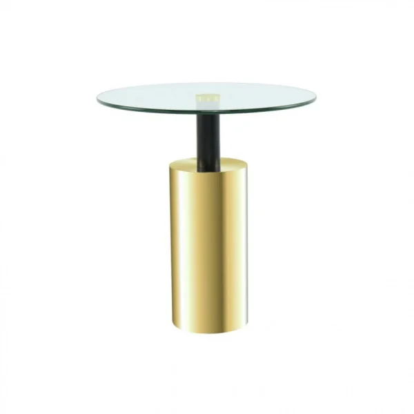 Paris Prix Table D’Appoint Design Rosanna 50cm Transparent & Or 1