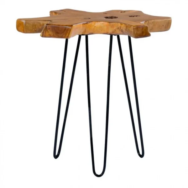 Paris Prix Table D’Appoint Design Rovelli 50cm Naturel Brillant 1