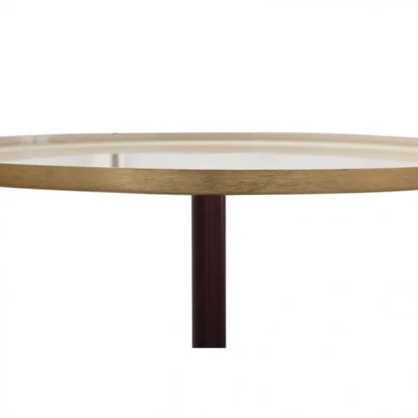 Paris Prix Table D’Appoint Design Tami 51cm Crème & Prune 3