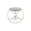 Paris Prix Table D’Appoint Design Whitney 42cm Noir & Argent 5