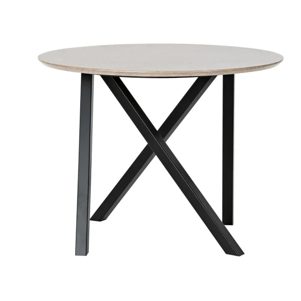 Pegane Table D’appoint En Bois Et Métal Coloris Naturel Noir – Diamètre 65 … 1