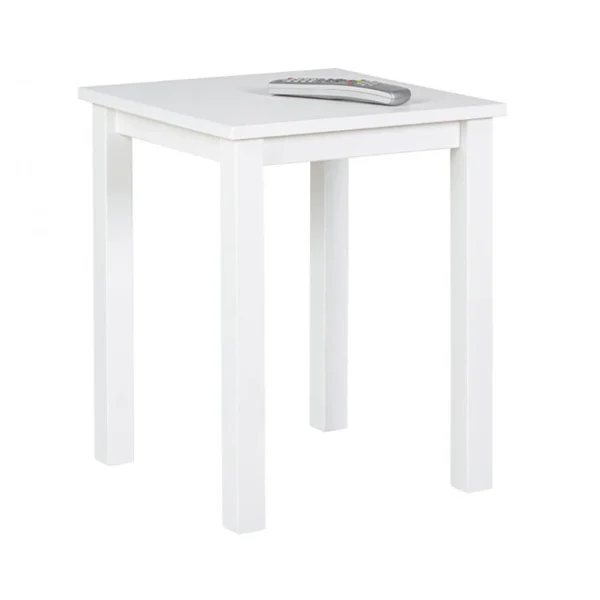 Pegane Table D’appoint En Bois Massif Coloris Blanc – Longueur 45 X Hauteur 5… 1