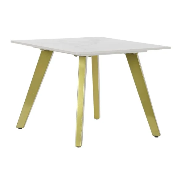 Pegane Table D’appoint En Céramique Et Métal Coloris Blanc Doré – Longueur… 1