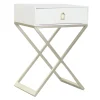 Pegane Table D’appoint En MDF Et Métal Coloris Blanc Doré – Longueur 48 X P… 11