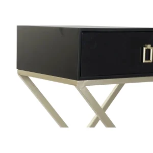 Pegane Table D’appoint En MDF Et Métal Coloris Noir Doré – Longueur 48 X Pr… 13