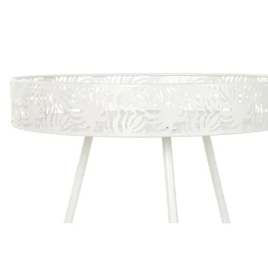 Pegane Table D’appoint En Métal Coloris Blanc – Diamètre 50 X Hauteur 59 Cm 7