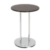 Pegane Table D’appoint En Tube D’acier Chromé Noir Et MDF, H55 X D40 Cm 17