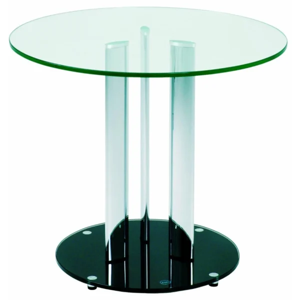 Pegane Table D’appoint En Tube D’acier Coloris Noir, Dim : Hauteur 54 Cm 1