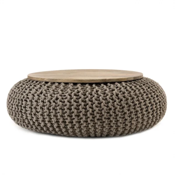 MACABANE Table D’appoint Manguier Et Coton Macassar 3