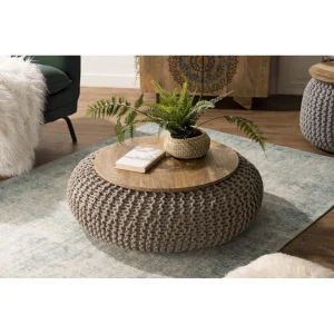 MACABANE Table D’appoint Manguier Et Coton Macassar 15