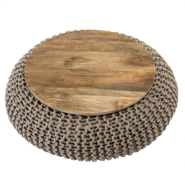 MACABANE Table D’appoint Manguier Et Coton Macassar 1