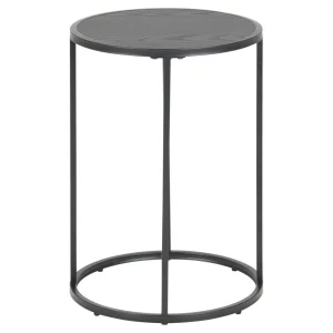 TOILINUX Table D’appoint Ou Bout De Canapé Rond En MDF Et Métal Diam.45cm – N… 9