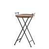 Chehoma Table D’appoint Plateau Bois Sur Pied 22