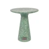 MES Table D’appoint Ronde 41×47 Cm En Granit Vert 17