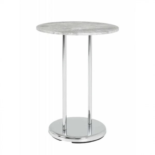 Paris Prix Table D’Appoint Ronde Effet Béton Miguel 55cm Gris 1