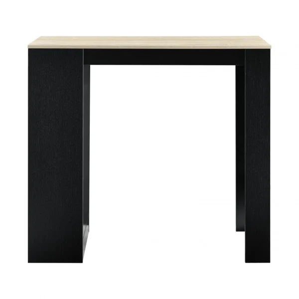 HELLOSHOP26 Table De Bar Avec Rangement Bistro Haut Avec 3 étagères 110 Cm Noir … 3