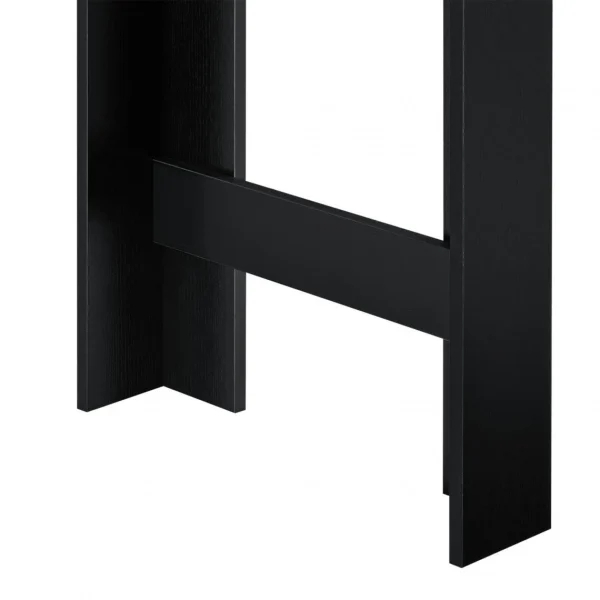 HELLOSHOP26 Table De Bar Avec Rangement Bistro Haut Avec 3 étagères 110 Cm Noir … 6