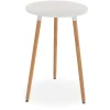 Versa Table De Bar Ronde En Bois Plateau Coloré Blanc 14