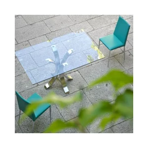 Paris Prix Table De Repas Design En Verre “”””Lia”””” 140cm Argent 7