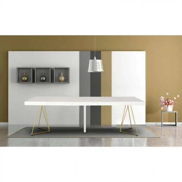 Paris Prix Table De Repas Extensible Lanei 90-240cm Blanc 6