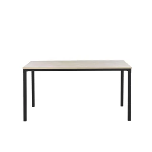 Beliani Table De Salle à Manger Effet Bois Clair / Noir 150 X 90 Cm HOCKLEY 13