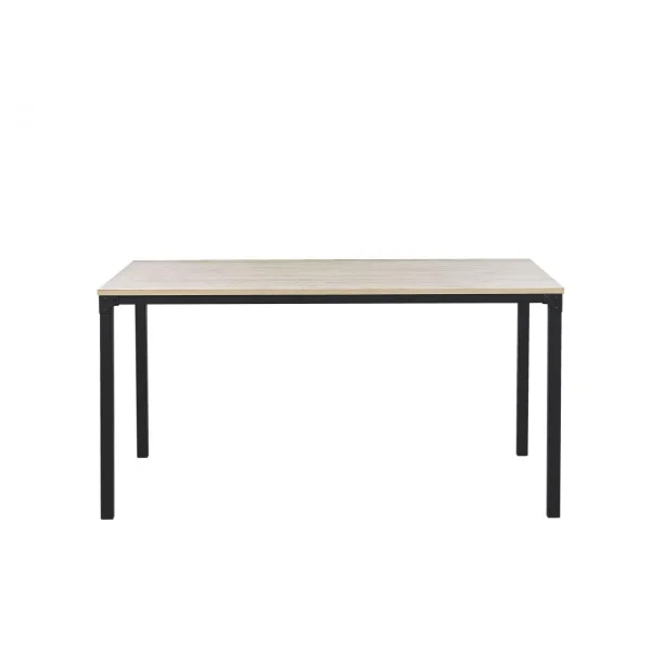 Beliani Table De Salle à Manger Effet Bois Clair / Noir 150 X 90 Cm HOCKLEY 5