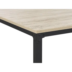 Beliani Table De Salle à Manger Effet Bois Clair / Noir 150 X 90 Cm HOCKLEY 15