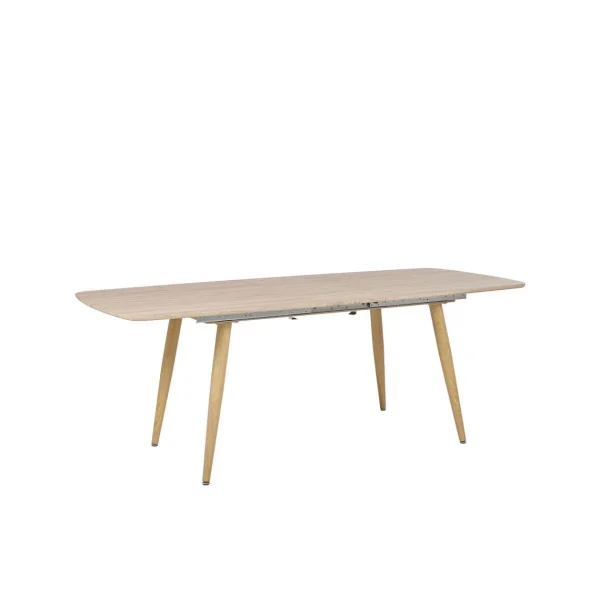 Beliani Table De Salle à Manger Extensible Effet Bois Clair 180/210 X 90 Cm H… 1