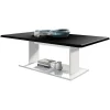 MPC Table De Salon Table Basse En Blanc Avec Plateau De Dessus En Noir Ma… 5