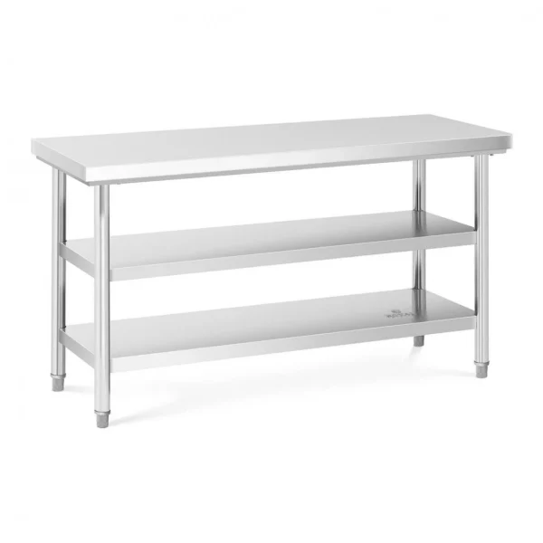 HELLOSHOP26 Table De Travail Inox 150 X 60 Cm 600 Kg 3 Niveaux 14_0003687 1